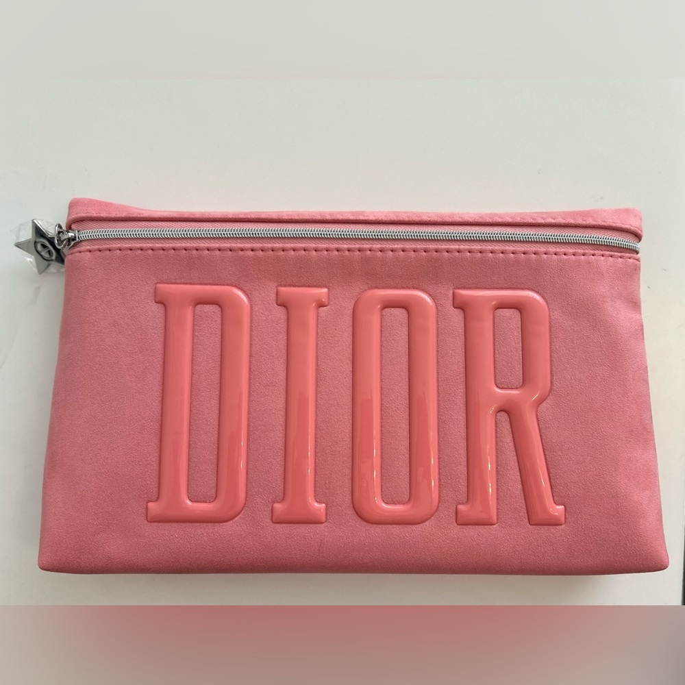 Dior Beauty Coral Pink Cosmetic Pouch